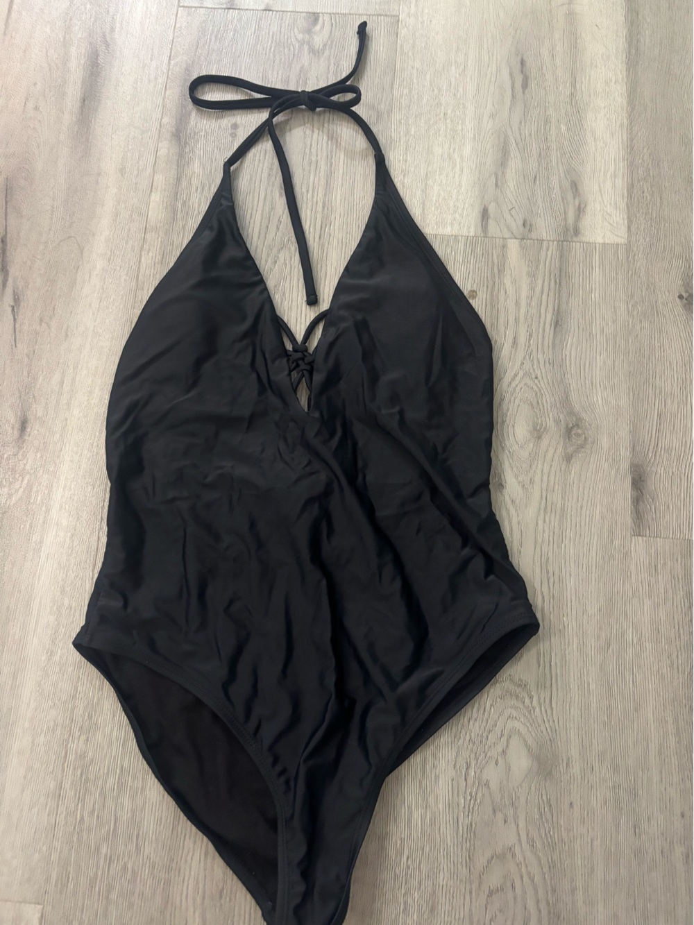 Xhilaration Black One-Piece Swimsuit